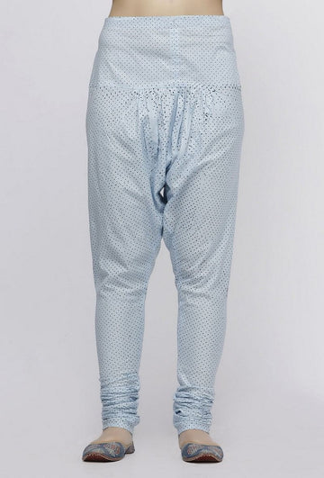 Blue Cotton Chooridar